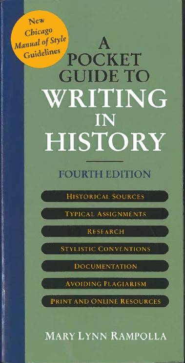 book titled: A Pocket Guide to Writing in History, 4th Edition.